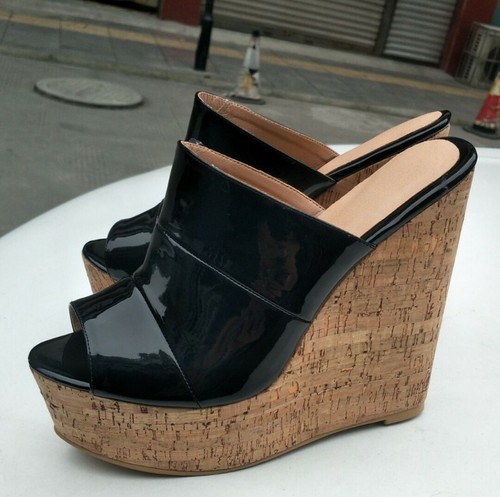 cork heel mules